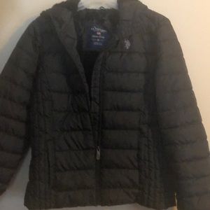 polo bubble coat with hood